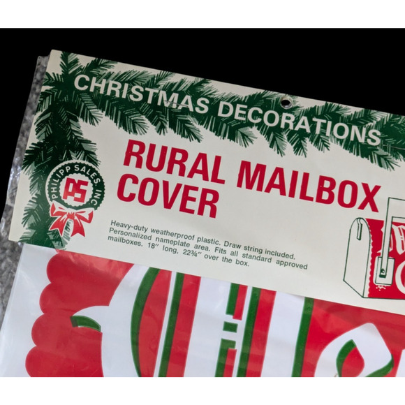 Vintage Rural Mailbox Cover Plastic New Weatherproof Philipp Sales Christmas - Picture 3 of 5